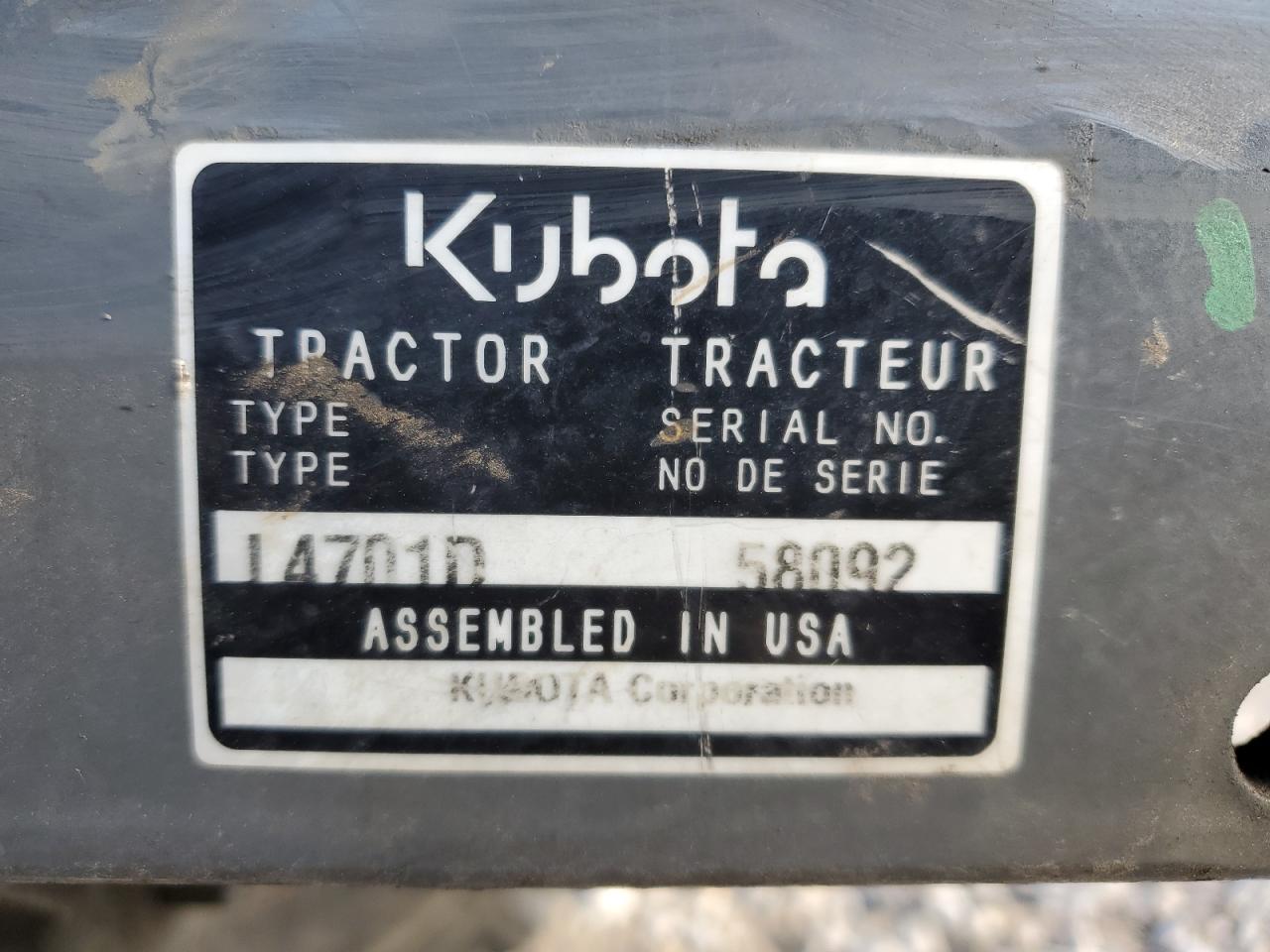 Lot #3030736092 2017 KUTA TRACTOR