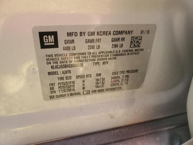 2016 BUICK ENCORE - KL4CJGSB4GB605598