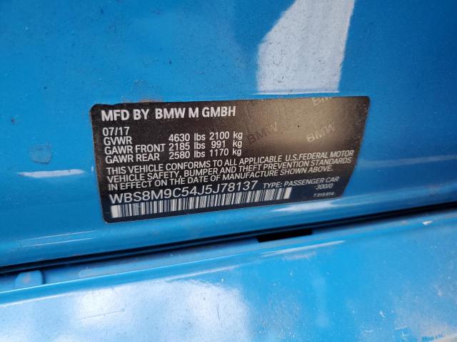 VIN WBS8M9C54J5J78137 2018 BMW M3 no.13