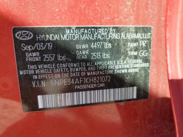 2019 HYUNDAI SONATA LIM - 5NPE34AF1KH821072
