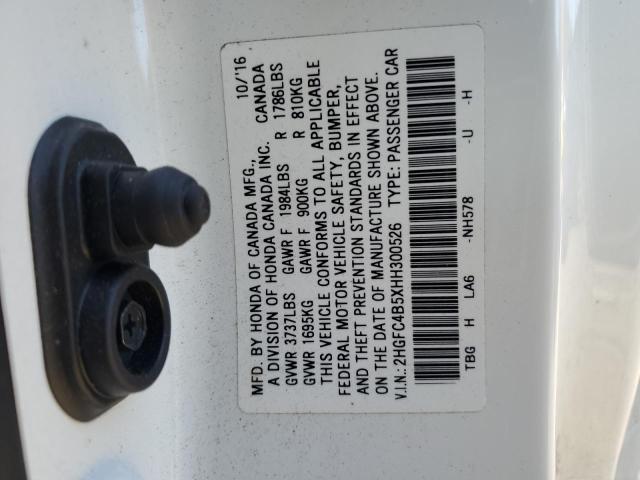 2017 HONDA CIVIC LX - 2HGFC4B5XHH300526