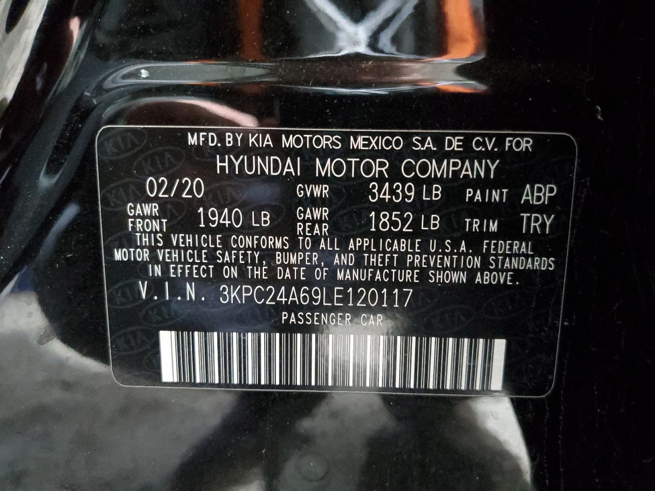 Lot #3033327892 2020 HYUNDAI ACCENT SE