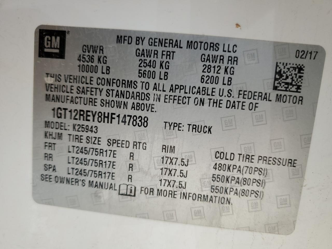 Lot #3024710685 2017 GMC SIERRA K25