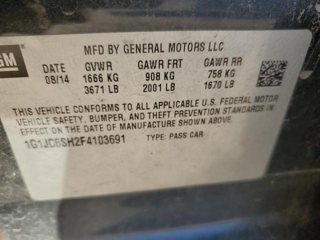 2015 CHEVROLET SONIC LT 1G1JC6SH2F4103691