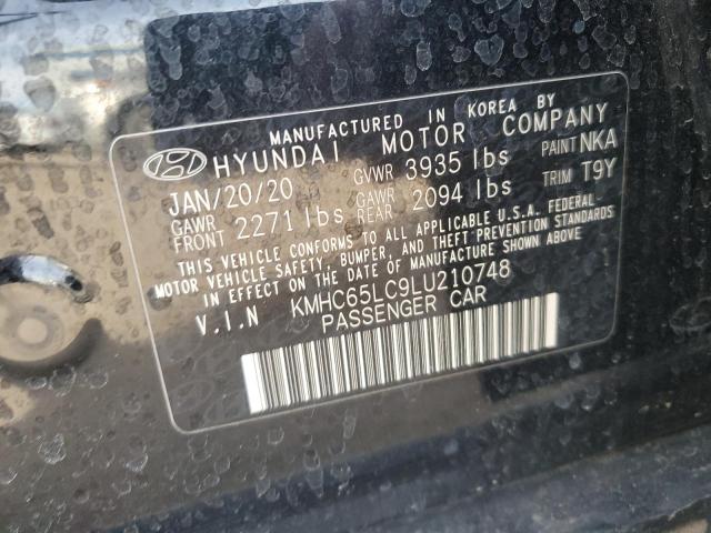 2020 HYUNDAI IONIQ BLUE - KMHC65LC9LU210748