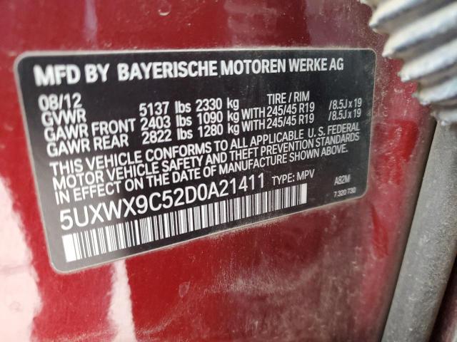 VIN 5UXWX9C52D0A21411 2013 BMW X3 no.13