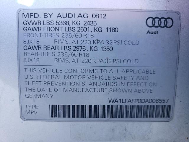 VIN WA1LFAFP0DA006557 2013 AUDI Q5 no.13