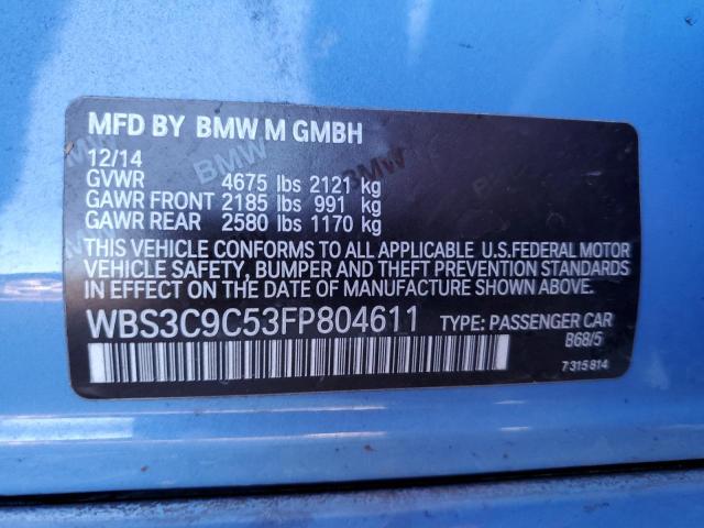 2015 BMW M3 - WBS3C9C53FP804611
