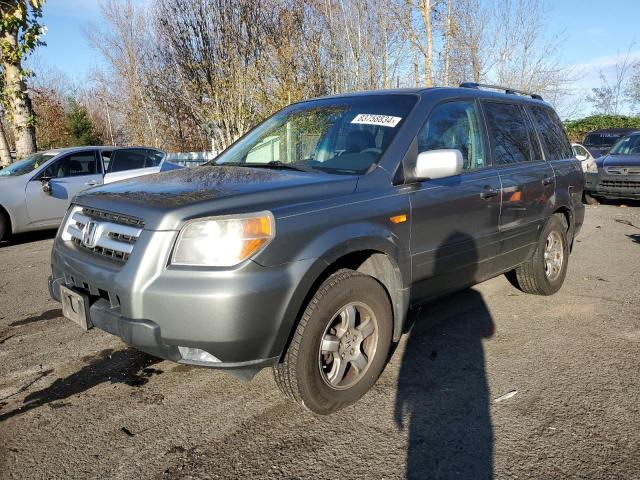 HONDA PILOT EX 2007 gray  gas 5FNYF18427B023144 photo #1