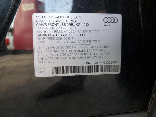 2017 AUDI Q5 PREMIUM - WA1L2AFP3HA006697