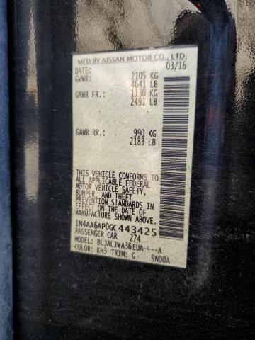 2016 NISSAN MAXIMA 3.5 - 1N4AA6AP0GC443425