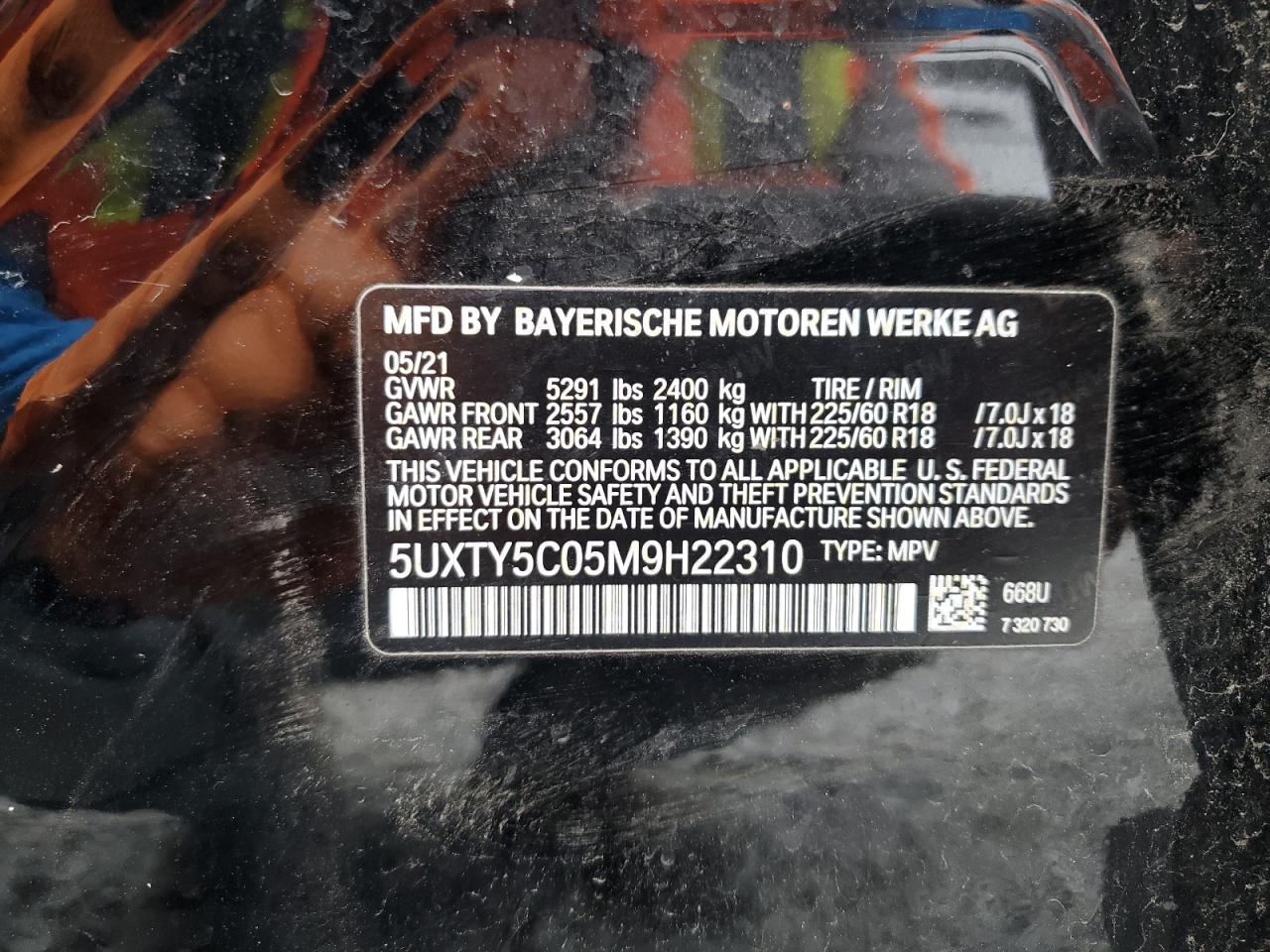 Lot #3029468703 2021 BMW X3 XDRIVE3