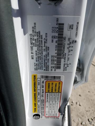 2019 FORD FUSION SE - 3FA6P0HD6KR271585