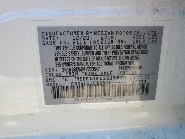 2021 NISSAN SENTRA SV - 3N1AB8CV4MY223547
