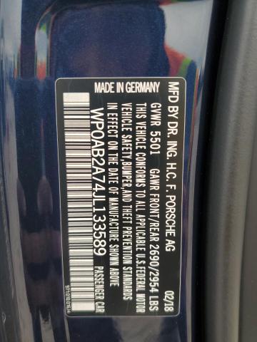 2018 PORSCHE PANAMERA 4 - WP0AB2A74JL133589