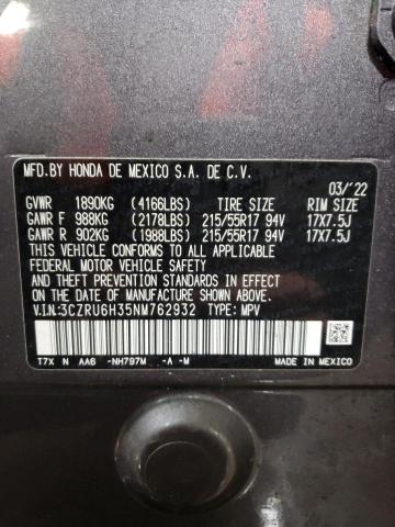 2022 HONDA HR-V LX - 3CZRU6H35NM762932