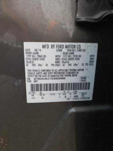 VIN 2FMDK3KC7EBB06984 2014 FORD EDGE no.13