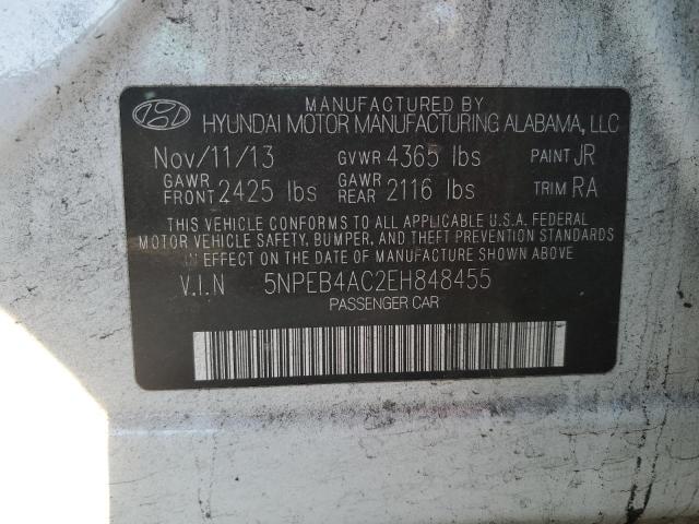 VIN 5NPEB4AC2EH848455 2014 HYUNDAI SONATA no.12