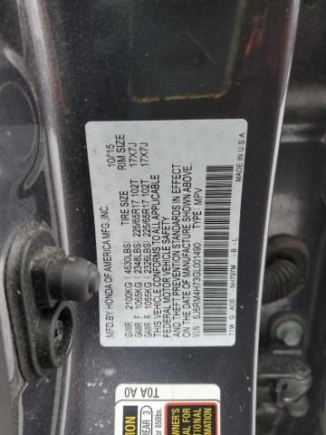 2016 HONDA CR-V EXL - 5J6RM4H73GL001490