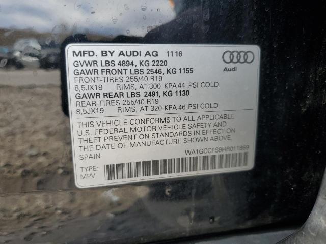 2017 AUDI Q3 PRESTIG WA1GCCFS9HR011869