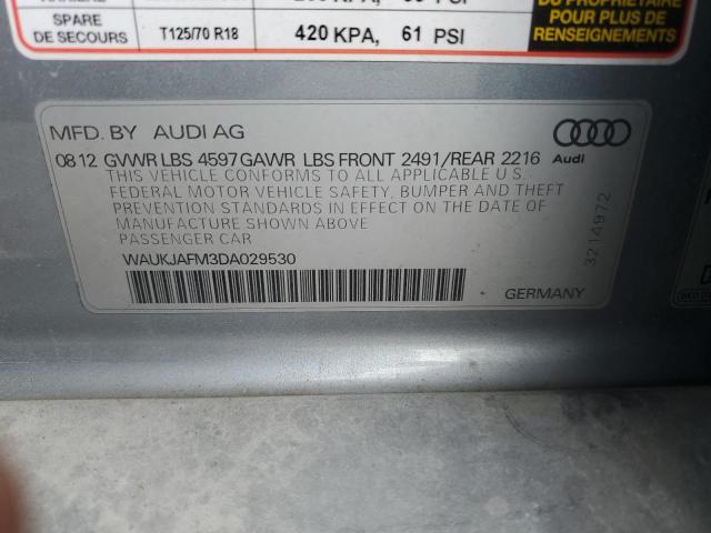 VIN WAUKJAFM3DA029530 2013 AUDI A3 no.12