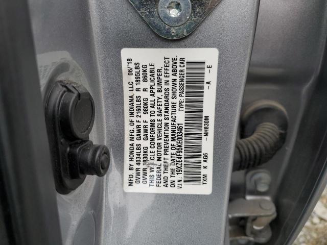 2019 HONDA INSIGHT TO 19XZE4F95KE003461