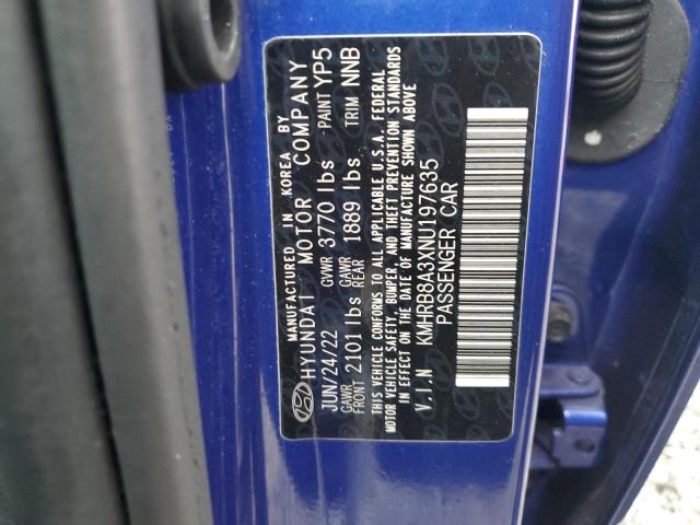 2022 HYUNDAI VENUE SE - KMHRB8A3XNU197635