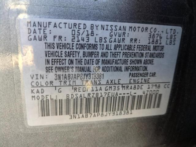 VIN 3N1AB7AP8JY318381 2018 NISSAN SENTRA no.12