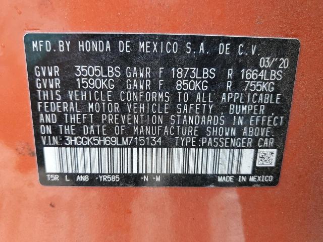 2020 HONDA FIT SPORT 3HGGK5H69LM715134