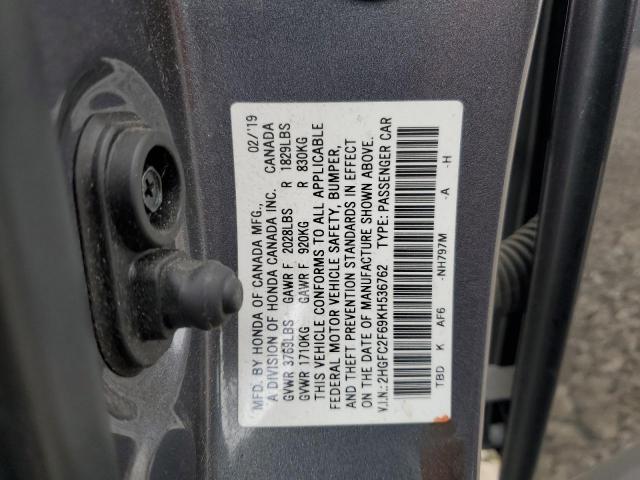 2019 HONDA CIVIC LX - 2HGFC2F69KH536762