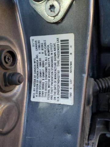 2016 HONDA CIVIC EX - 2HGFC2F74GH527161