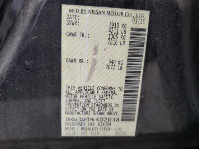 2015 NISSAN ALTIMA 2.5 - 1N4AL3AP3FN402038
