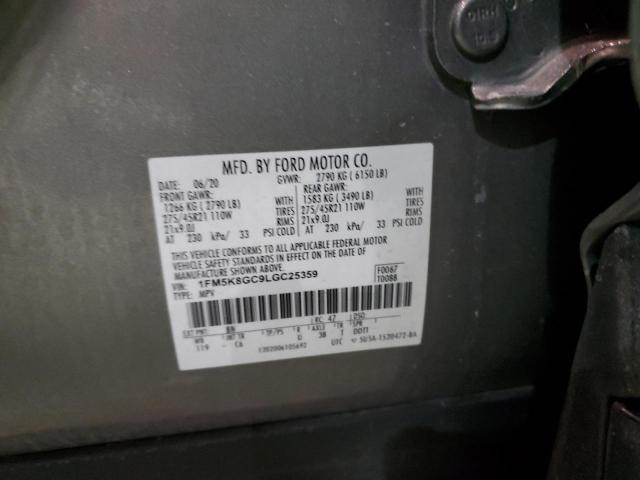 2020 FORD EXPLORER S - 1FM5K8GC9LGC25359