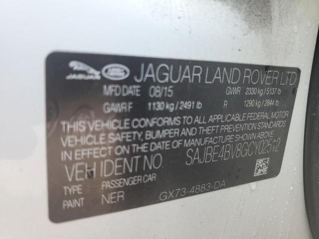 2016 JAGUAR XF PRESTIG SAJBE4BV8GCY02512