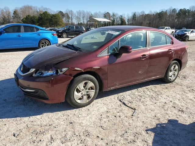 HONDA CIVIC LX 2013 burgundy  gas 2HGFB2F54DH561615 photo #1