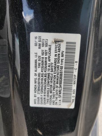 VIN 5FNRL5H90GB069748 2016 HONDA ODYSSEY no.13