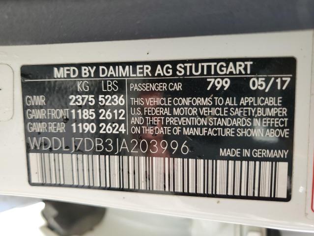 2018 MERCEDES-BENZ CLS 550 WDDLJ7DB3JA203996