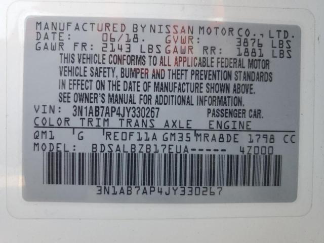 2018 NISSAN SENTRA S - 3N1AB7AP4JY330267