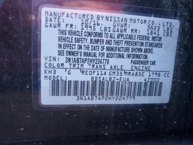 2017 NISSAN SENTRA S - 3N1AB7AP2HY224779