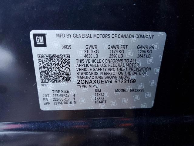 2020 CHEVROLET EQUINOX LT - 2GNAXUEV5L6123159