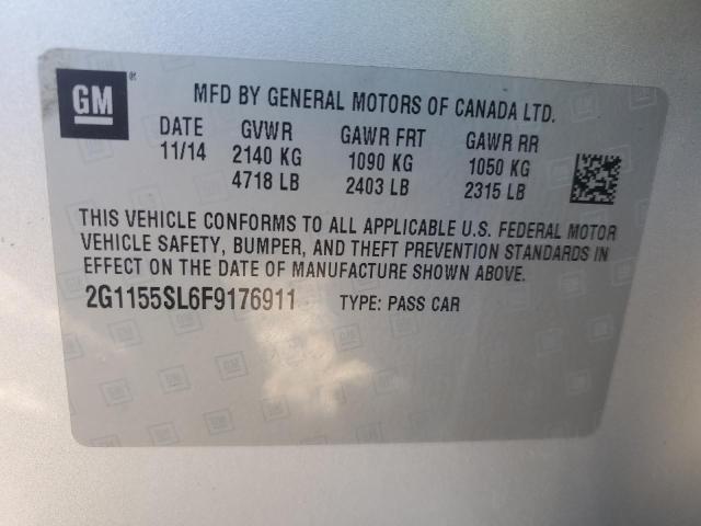 2015 CHEVROLET IMPALA LTZ 2G1155SL6F9176911