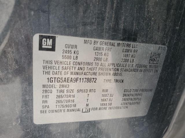 2015 GMC CANYON 1GTG5AEA9F1178872