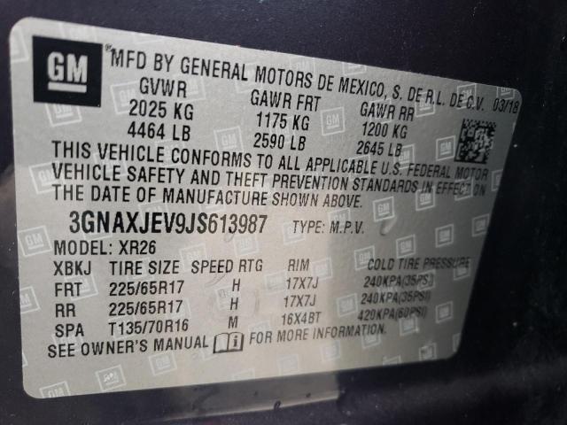 2018 CHEVROLET EQUINOX LT - 3GNAXJEV9JS613987