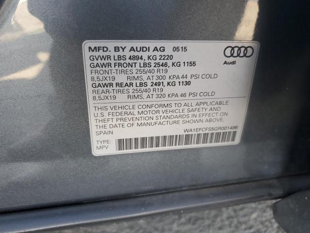 2016 AUDI Q3 PREMIUM - WA1EFCFS5GR001496