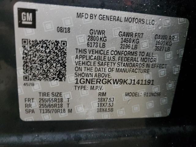2019 CHEVROLET TRAVERSE L - 1GNERGKW9KJ141191