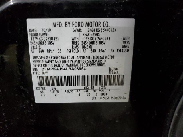 2020 FORD EDGE SEL - 2FMPK4J94LBA08954