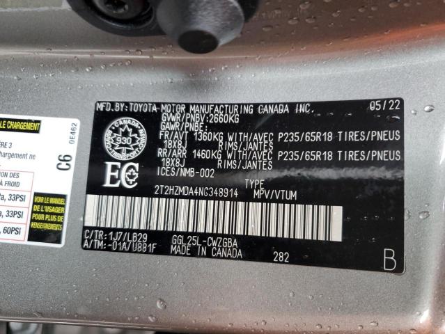 2022 LEXUS RX 350 - 2T2HZMDA4NC348914