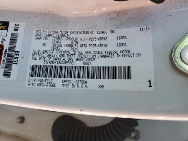 2016 TOYOTA TUNDRA DOU - 5TFRM5F18GX098981