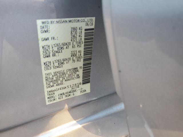 2016 NISSAN TITAN XD S 1N6AA1F43GN512816