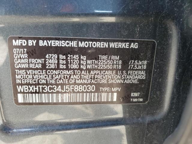 VIN WBXHT3C34J5F88030 2018 BMW X1 no.13